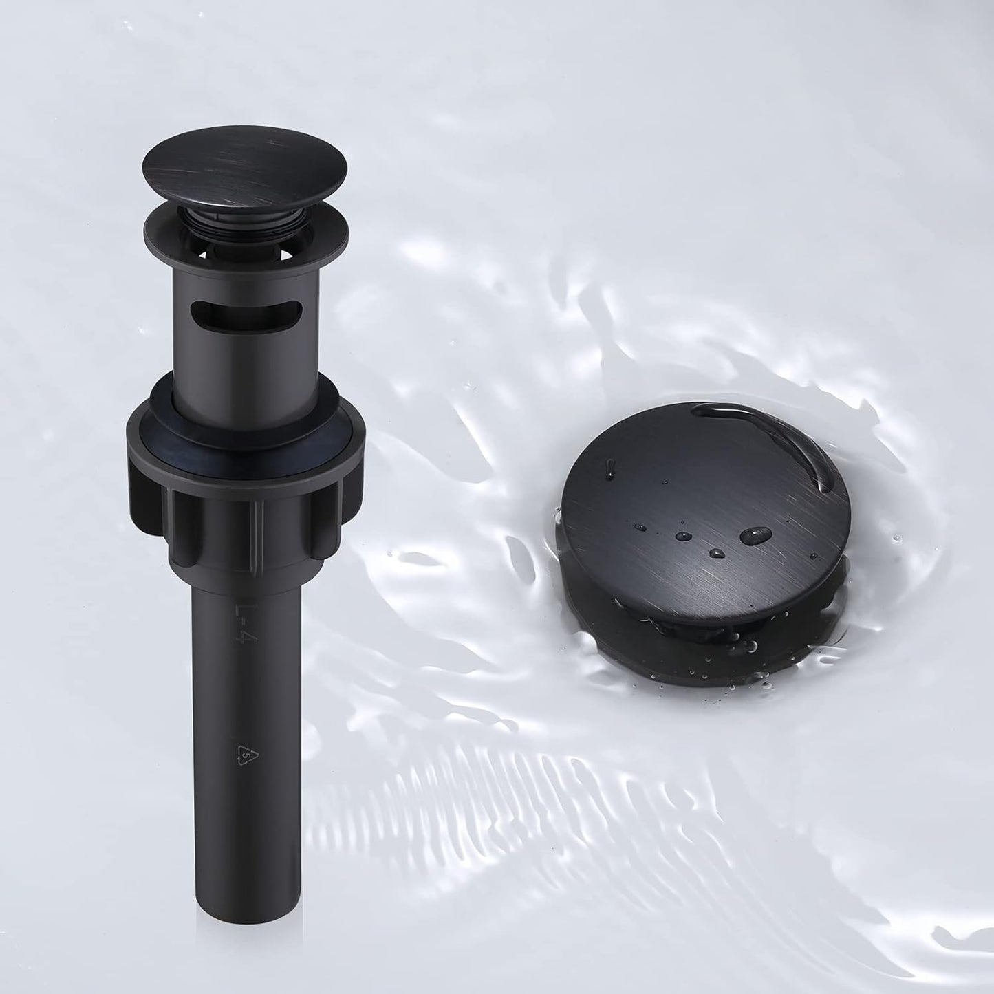 Pop Up Drain for Bathroom Sink, ARCORA Oil Rubbed Bronze Vessel Sink Drain with Overflow, Pop Up Bathroom Sink Stopper