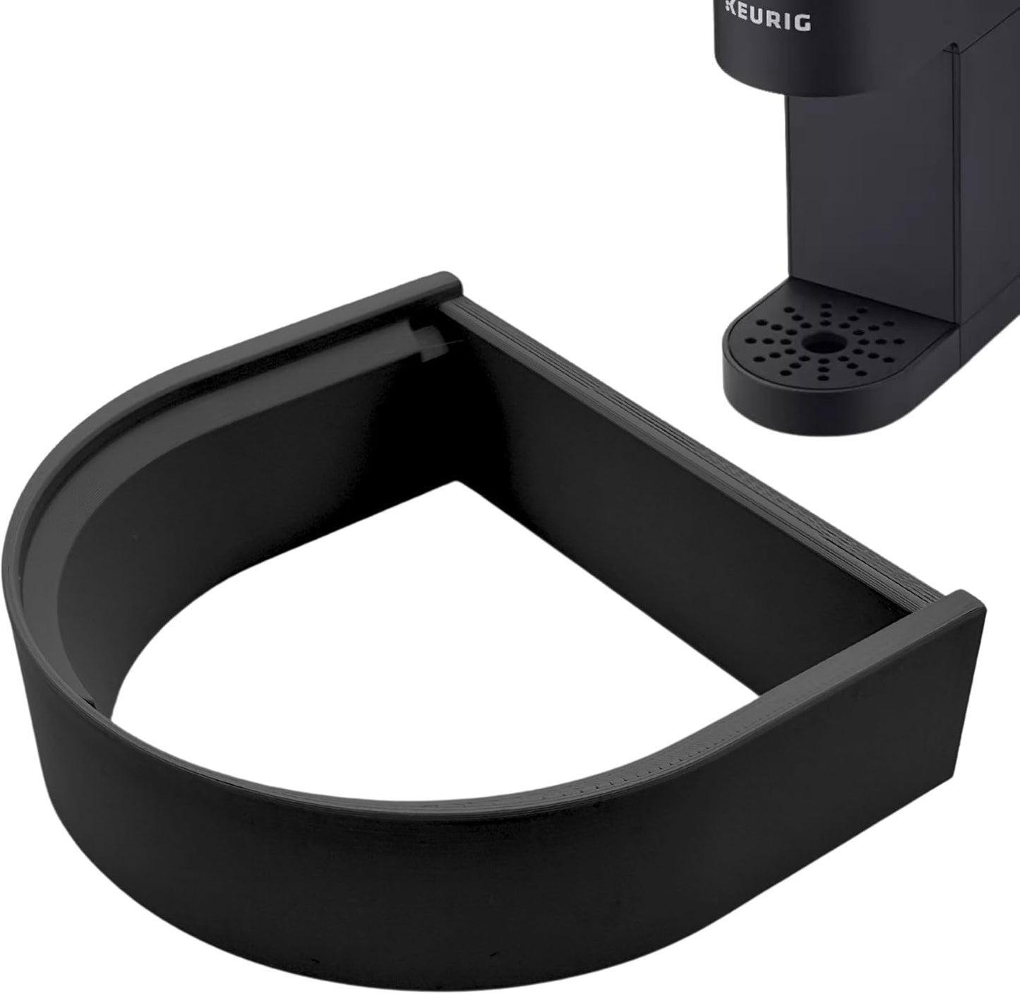 Drip Tray Mug/Cup Riser Made for the Keurig to Reduce Splashes - Riser Only (Black, K-Mini 1.25 inches Tall)