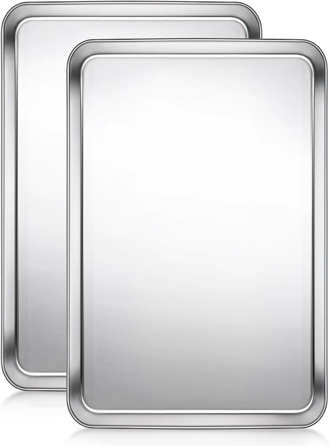 Baking Sheet, Cookie Sheet, Stainless Steel Baking Pan, 2 Piece-19.6''x 13.8'' x 1.2'', Large Sheet Pan for Oven, Baking Tray for Baking&Roasting, Nonstick&Nontoxic&Easy Clean