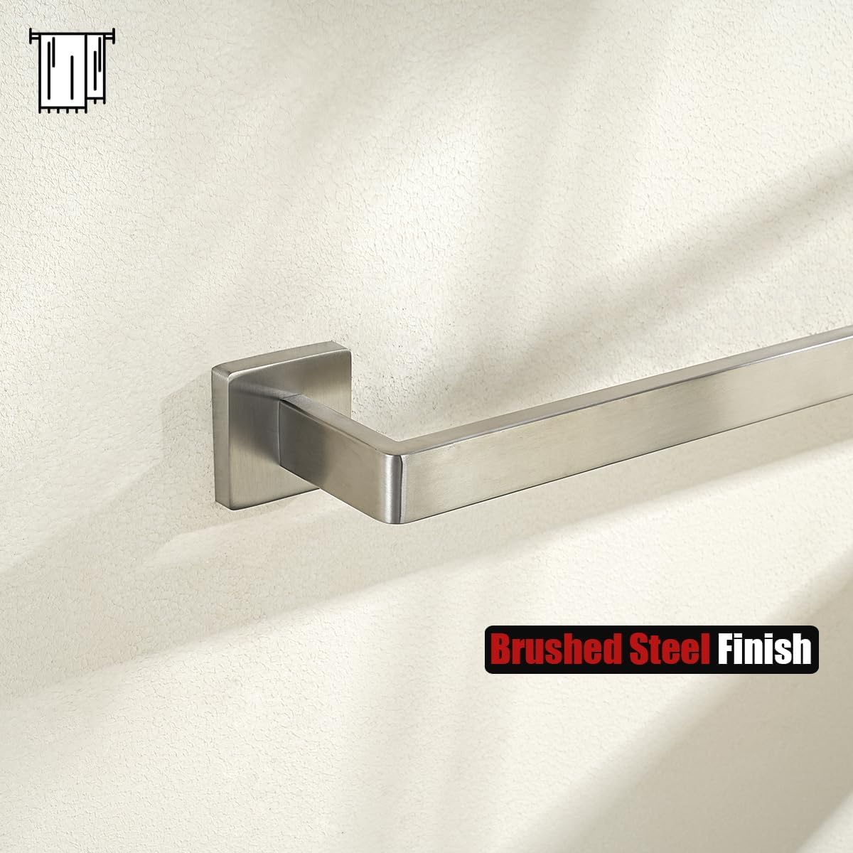 JQK Brushed Towel Bar, Rounded Edges 29.41 Inch Towel Rack, 304 Stainless Steel Bathroom Wall Mount, Useable Length 27 Inch, TB250L27-BN