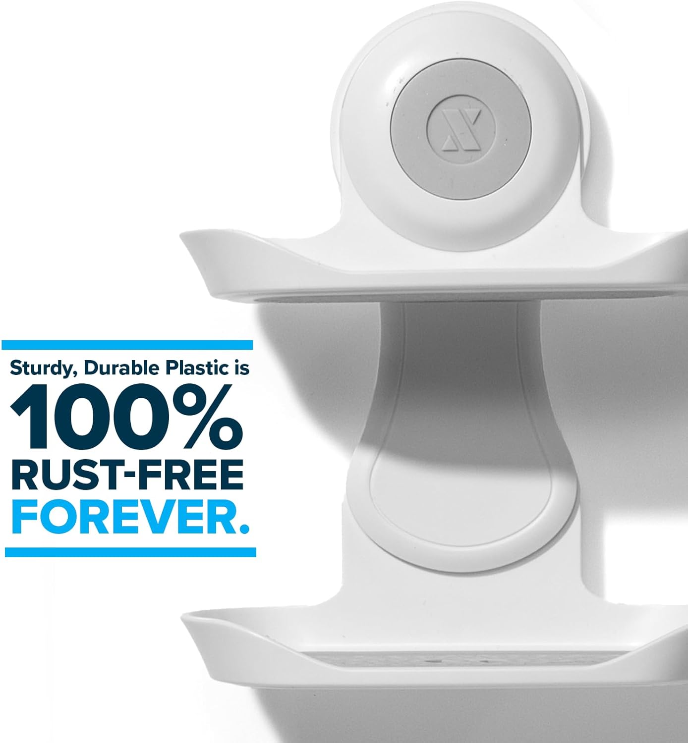 SlipX Solutions Double Soap Saver, Strong Hold Suction Cup Soap Holder, Must Have Universal Kitchen & Bathroom Shower Accessories, No Drilling, No Tools, Rust-Proof, Removable, White