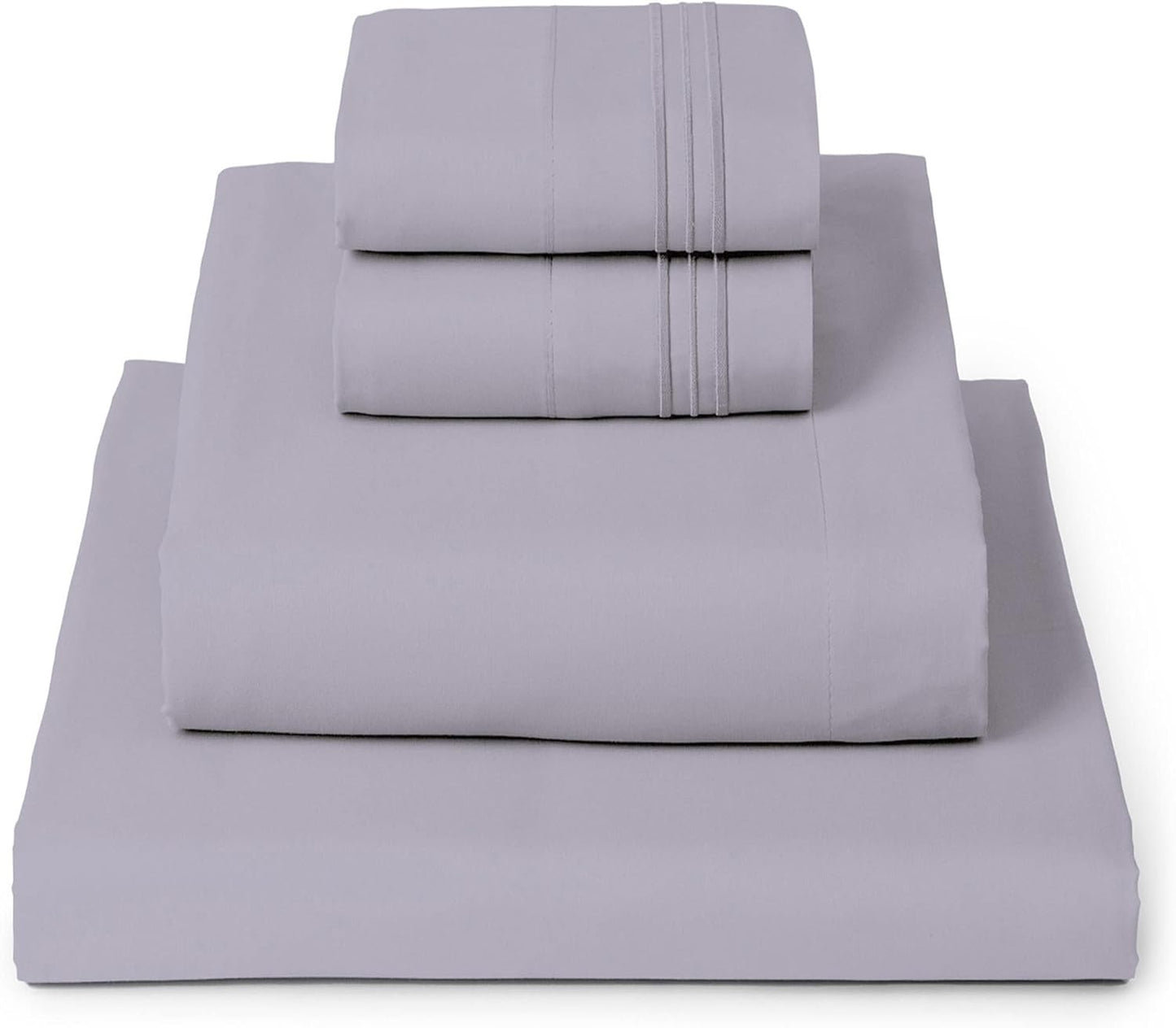 Mellanni California King Sheets Set - 4 PC Iconic Collection Bedding - Hotel Luxury, Extra Soft, Cooling Bed Sheets - Wrinkle, Fade, Stain Resistant (Cal King, Lavender)