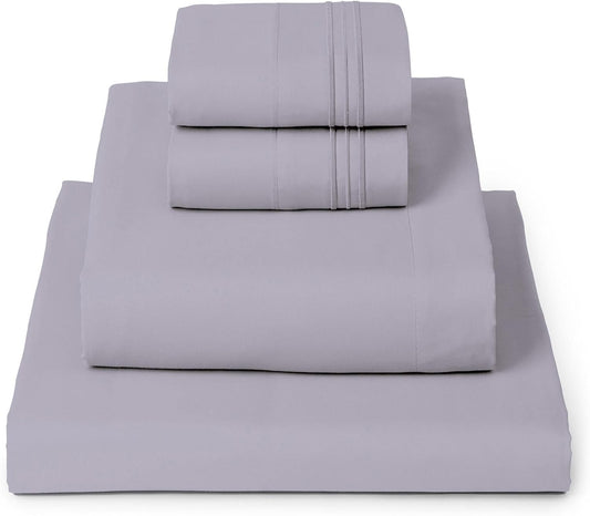 Mellanni King Sheets Set - 4 PC Iconic Collection Bedding - Hotel Luxury, Extra Soft, Cooling Bed Sheets - Wrinkle, Fade, Stain Resistant (King, Lavender)