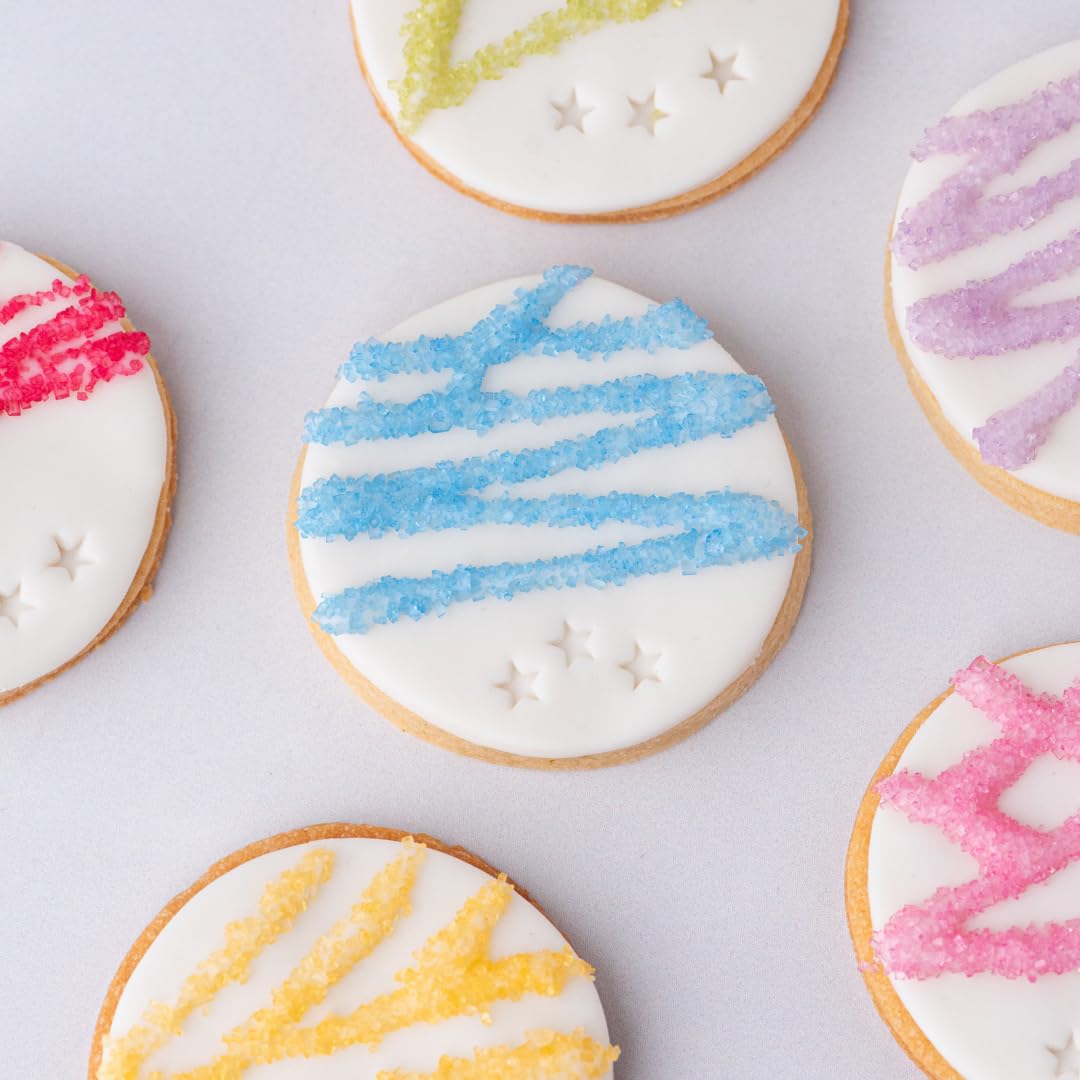 Sweets Indeed Sprinkles 6 Cell Edible Sprinkle Mix Jimmies Perfect for Cake Decorations Baking Ice Cream Cookies Cupcake Topper (Rainbow Sugar)