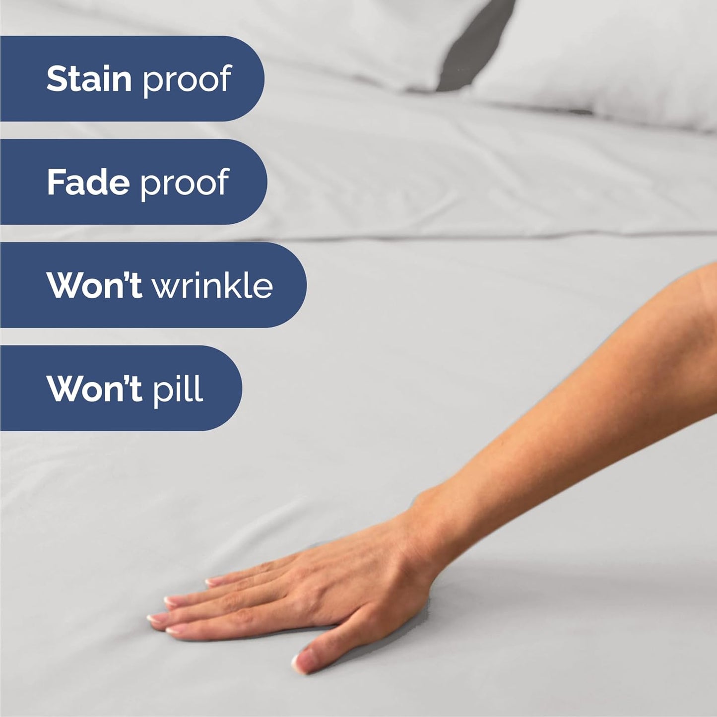 Twin Size 3 Piece Sheet Set - Comfy Breathable & Cooling Bed Sheets Set - Hotel Luxury Bedding for Women, Men, Kids, Teens, Boys & Girls - Deep Pockets, Soft and Wrinkle Free - Oeko-Tex - French Grey