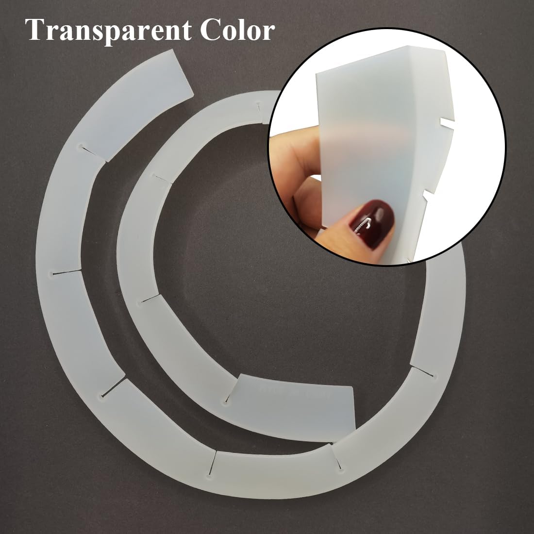 Adjustable Pie Crust Shields Baking Protectors, Silicone Cover Ring Fits 8-11.4 Inch Pies, Baking Pie Pizza Crust Shield Protector Cover for Edges (Transparent-1pcs)