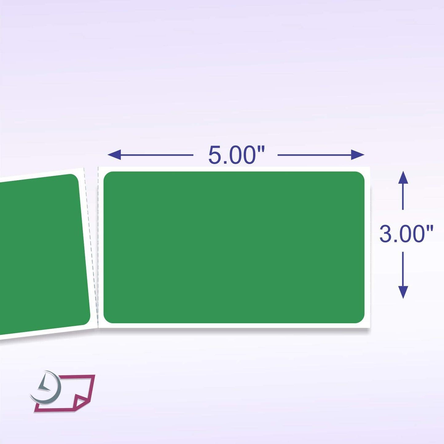NextDayLabels 500 Rectangle Stickers (3" x 5") - Color Coding Labels Roll - Moving Labels for Boxes, Colored Inventory Stickers for Packing, Organizing, and Storage (Green)