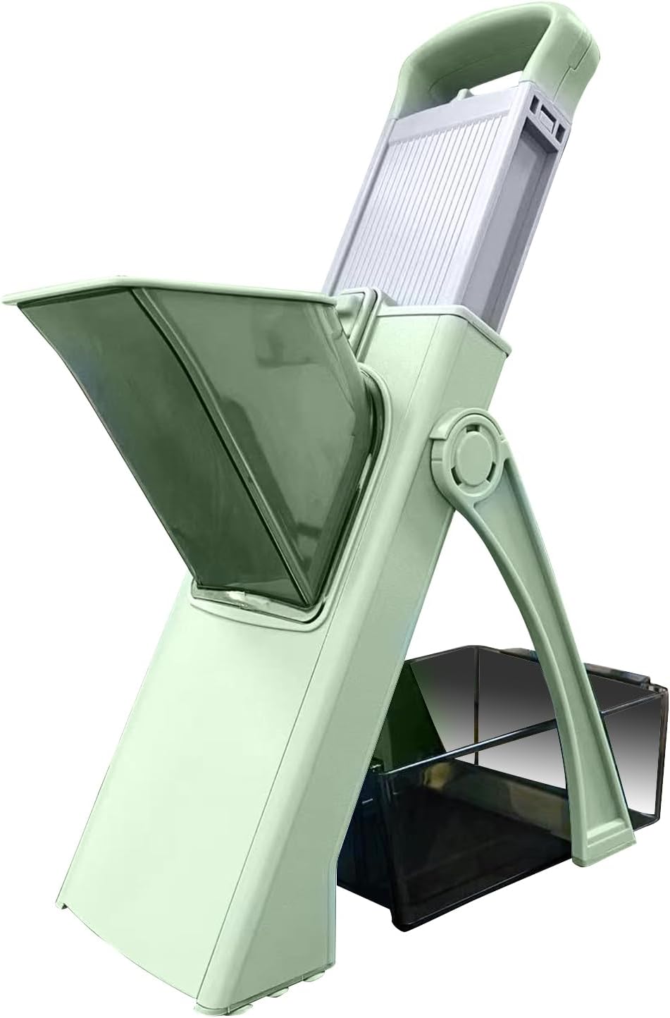 ShanSon Safe Mandoline Slicer,French Fry Cutter,Multifunctional Vegetable Chopper,Mandoline Potato Slicer with 30+ Presets & Thickness Adjuster, Chopping Artifact for Kitchen Meal Prep,Upgraded Green