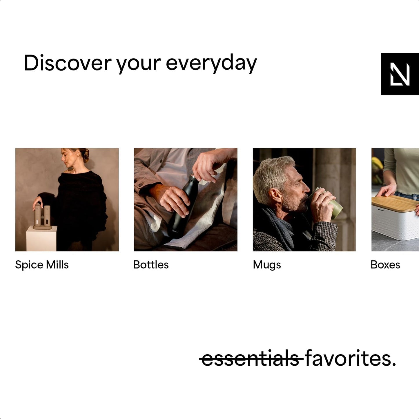 LARS NYSØM Salt and Pepper Grinder Set Manual, Stainless Steel Salt and Pepper Mills with Adjustable Ceramic Grinder I Design Spice Shakers (Pure White)