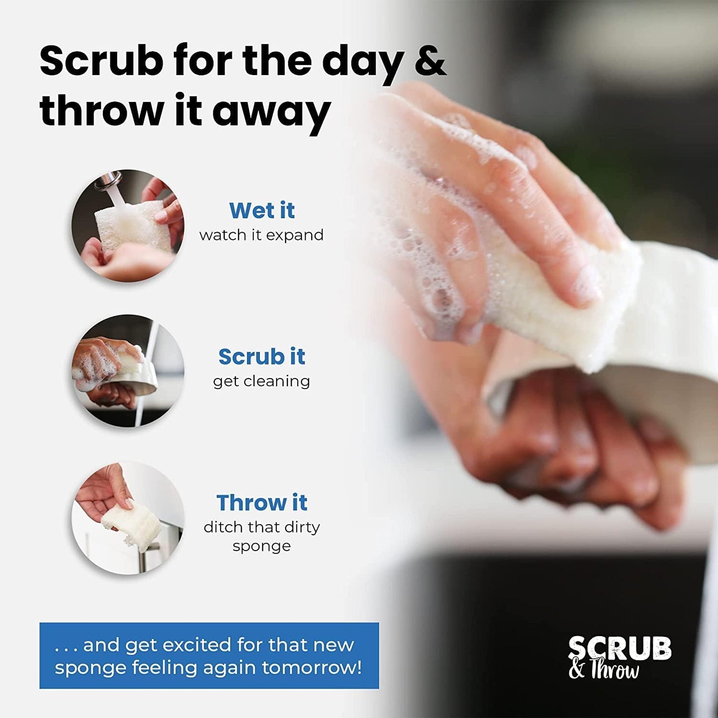 Scrub & Throw Natural Loofah Sponges, Multipurpose Dish Sponges, Non-Scratch Kitchen Sponges, (Pack of 90) for Cleaning Kitchen, Bathroom, and Household