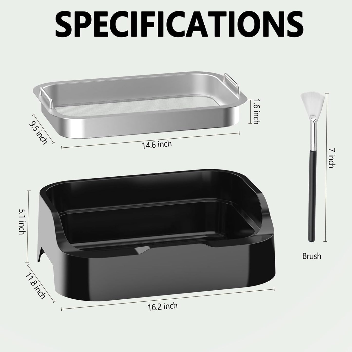 Trimming Tray with 150-Micron Replaceable Mesh – Ergonomic High-Wall Design with Static Brush for Fine Particle Sorting and a Clean, Organized Workspace