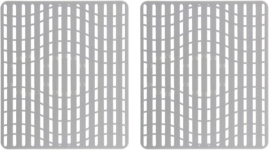 NICE DAY Sink Mat, Sink Protectors for Kitchen Sink By Better Housewares Wok Stand Strong Adsorption And Skid Resistance PVC Free Silicone Sink mat (2 Packs Sink Mats 16"x12.9" Large)