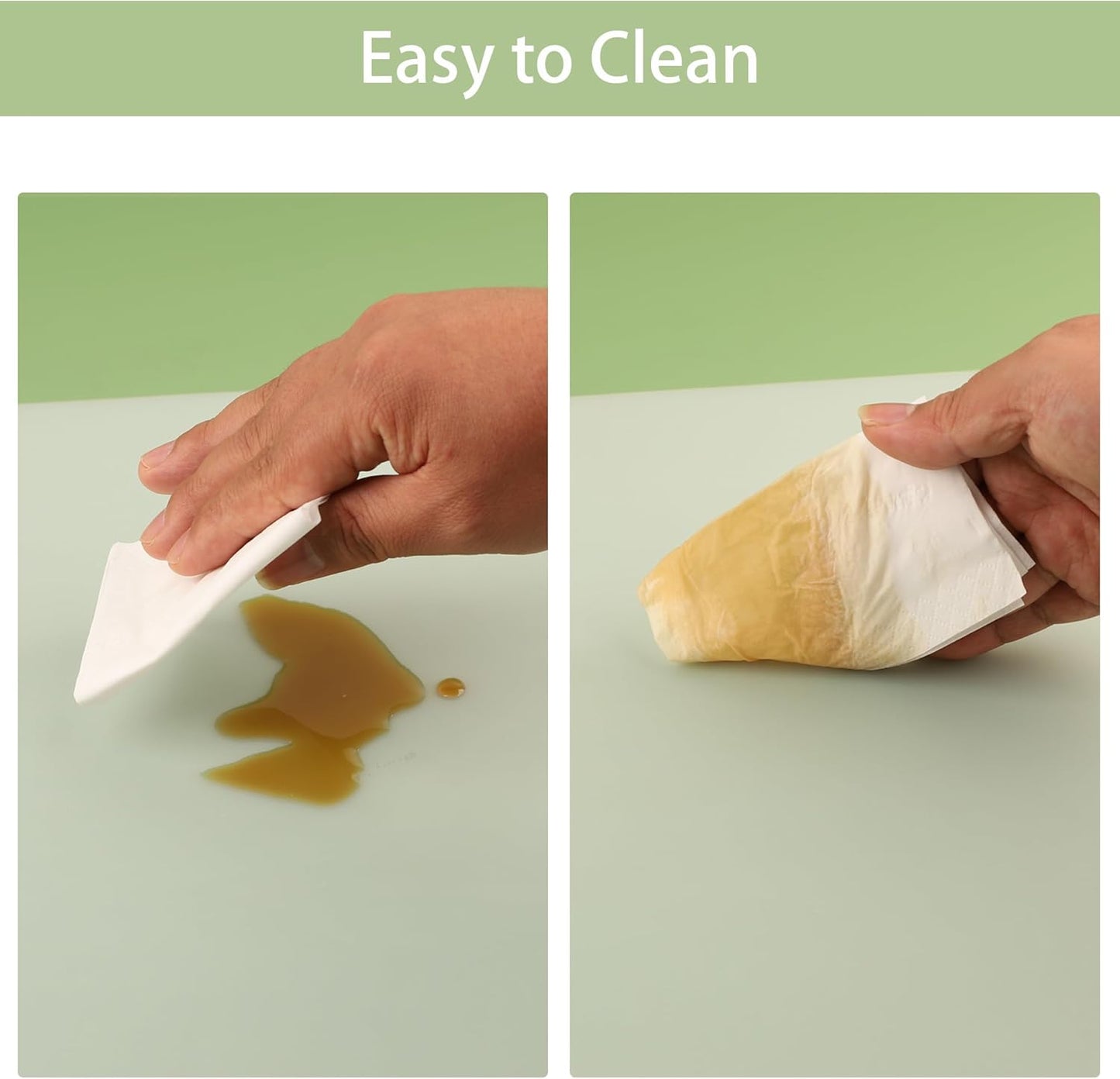 Large Silicone Mats for Kitchen Counter: 15.75” x 23.6” (1mm) Translucent Non-slip - Waterproof Clear Countertop Protector Liner - Heat Resistant Non-Stick Baking Mat 2 Pack