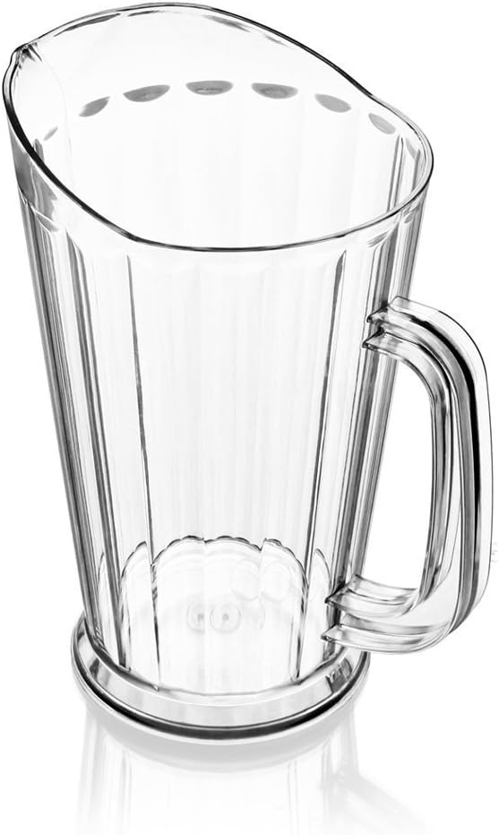 New Star Foodservice Resturant-Grade Polycarbonate Plastic Water Pitcher (Tapered Style (Clear), 60 oz (Set of 12))
