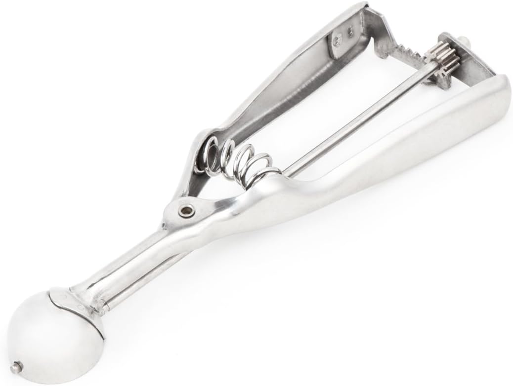 Fox Run Mini Ice Cream/Cookie Dough Scoop, 1 x 2.5 x 7.5 inches, Metallic