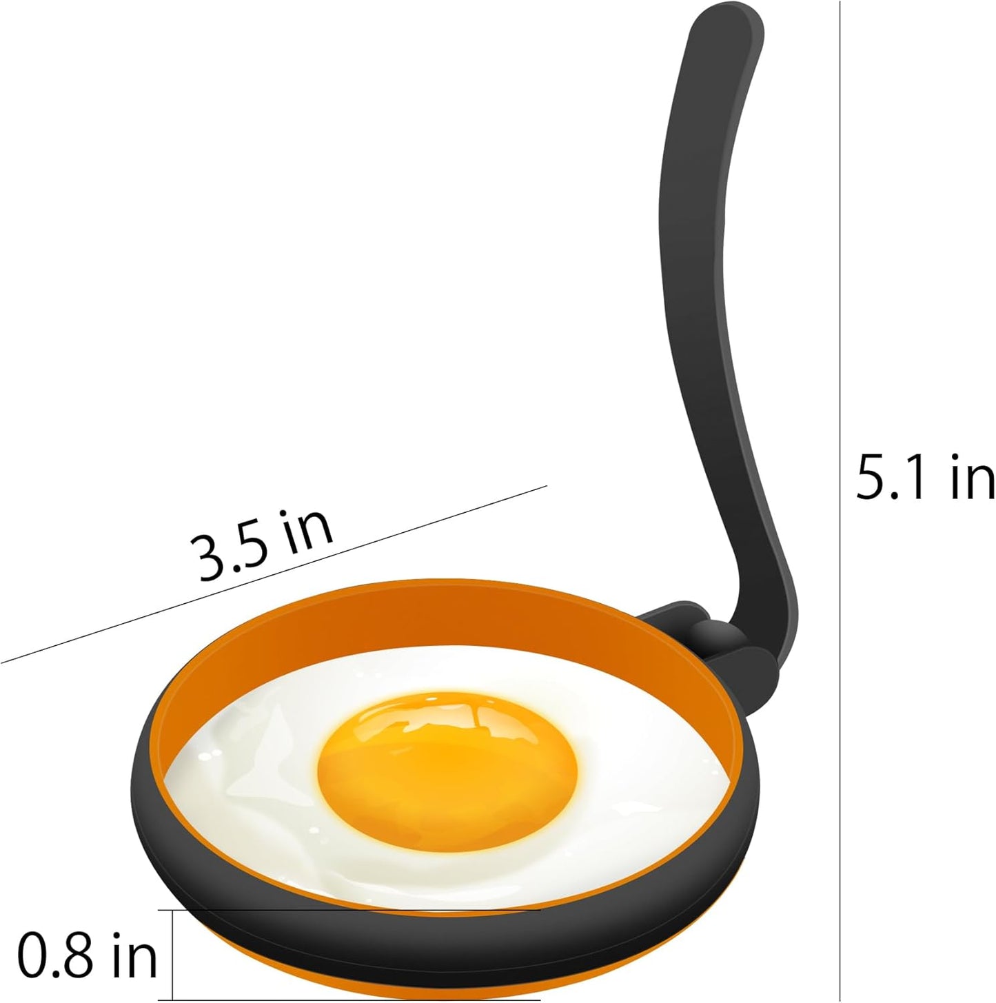 GOYLSER 4 Pack Silicone Egg Rings for Frying Egg, Black Round Cooking Egg Mold For Frying, Perfect Fried Egg Ring for Griddle, Nonstick Egg Circle Omelet Rings For Griddle