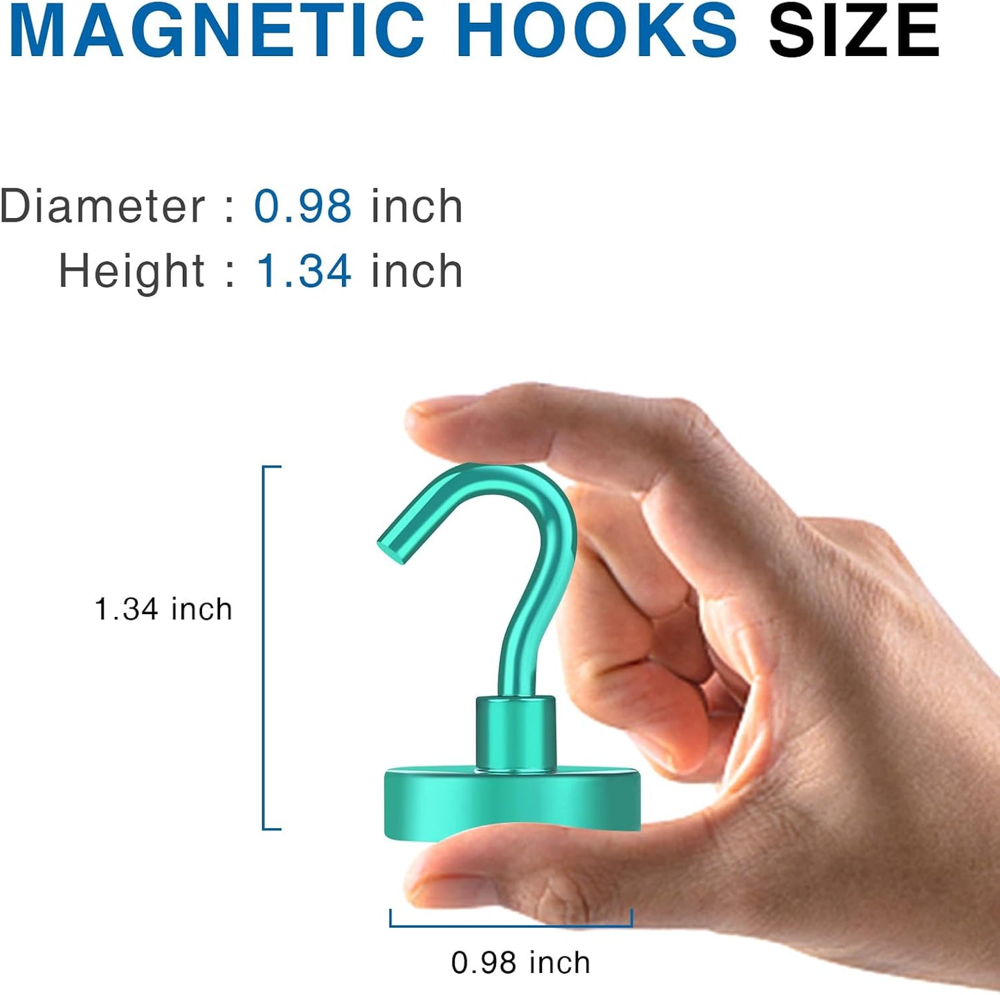 LOVIMAG Cruise Ship Essentials, 80Lb Magnetic Hooks for Cruise Cabins, Strong Magnetic Hooks for Hanging, Refrigerator, Celling, Grill, Fridge, Kitchen-12Pack