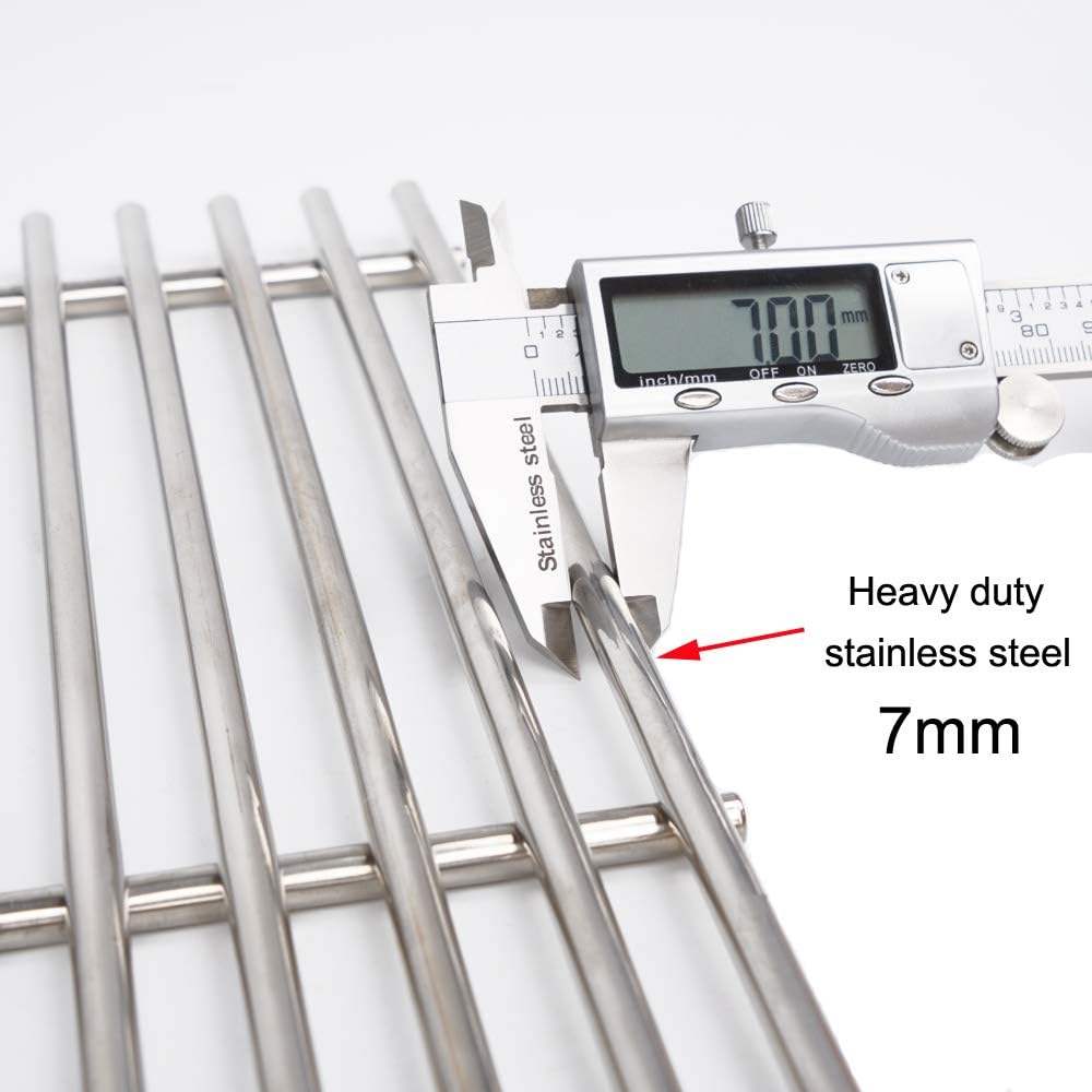 SG528(2-Pack) 19 1/2" 18 Cross rods Stainless Steel Cooking Grates for Weber Genesis E-310 E-320 E-330 S-310 S-320 S-330 EP-320 ESP-310 ESP-320 Gas Grills,DCS and Uniflame Gas Grill Models