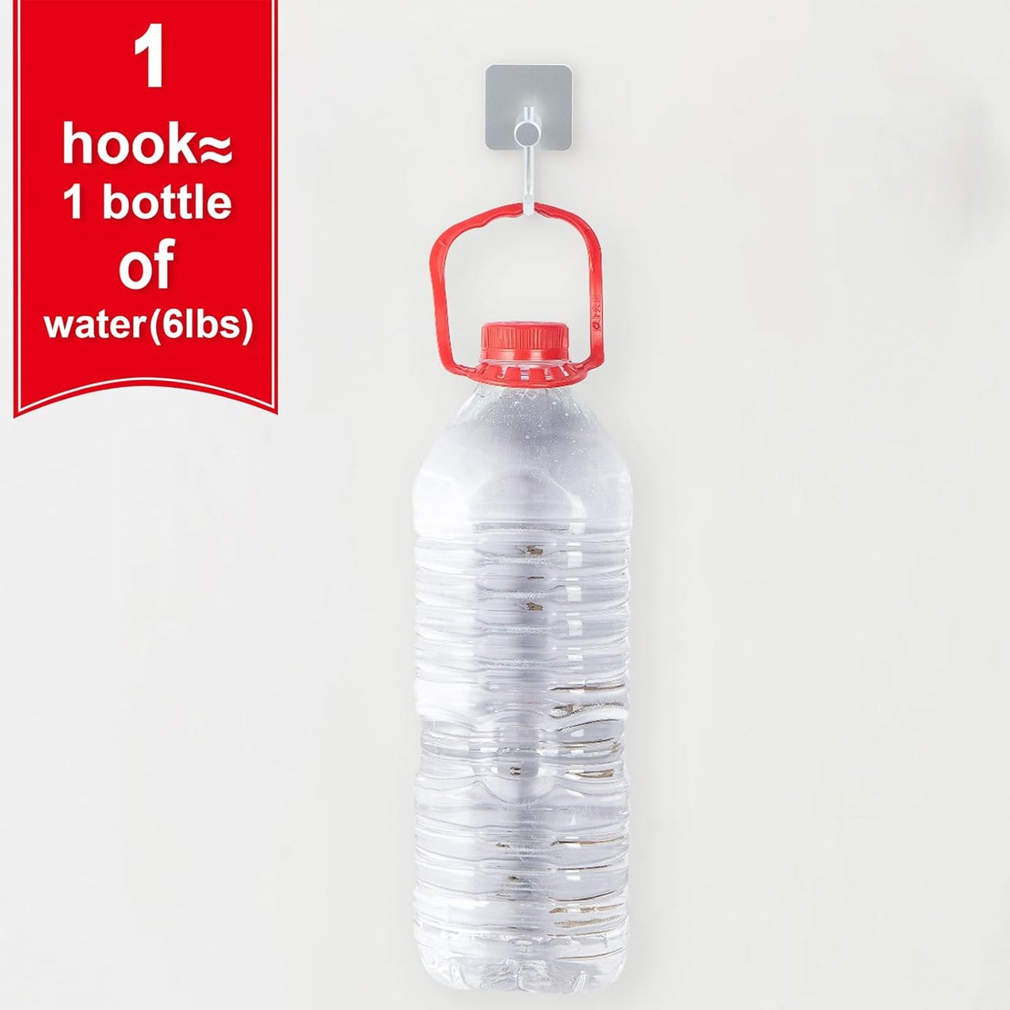 Aluminum Wall Hooks, No Drill Damage-Free Adhesive Hook, Product for Hanging Heavy Duty for Bathroom Kitchen Home (Curved Square Sliver Hook, 4)