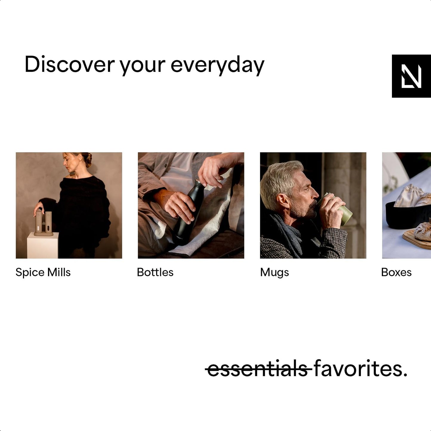 LARS NYSØM Bread Box I Metal Box with linen bag for long lasting freshness I Bread Bin with bamboo lid usable as cutting board I 13.4x7.3x5.3In (Blush Rose)