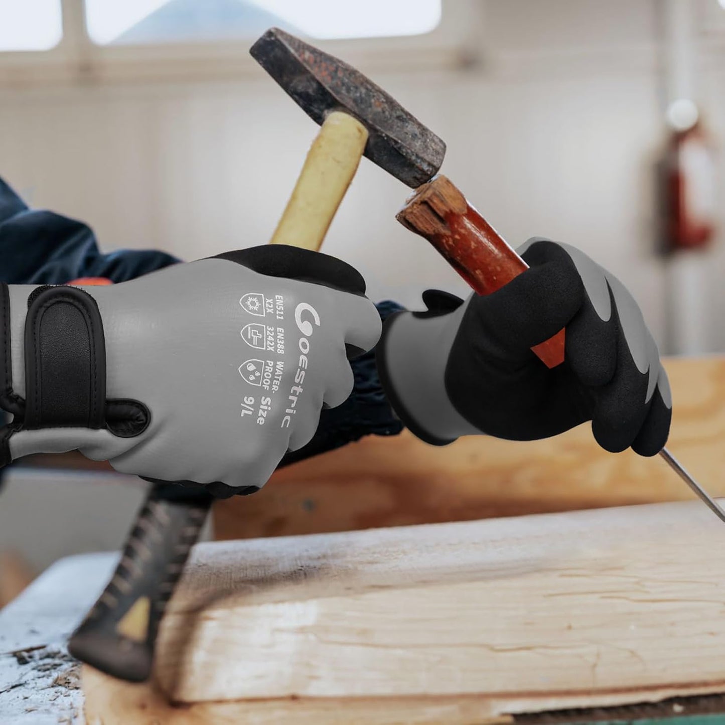 Waterproof Winter Gloves for Men & Women, Insulated Work Gloves with Grip for Cold Weather, Construction & Snow Work