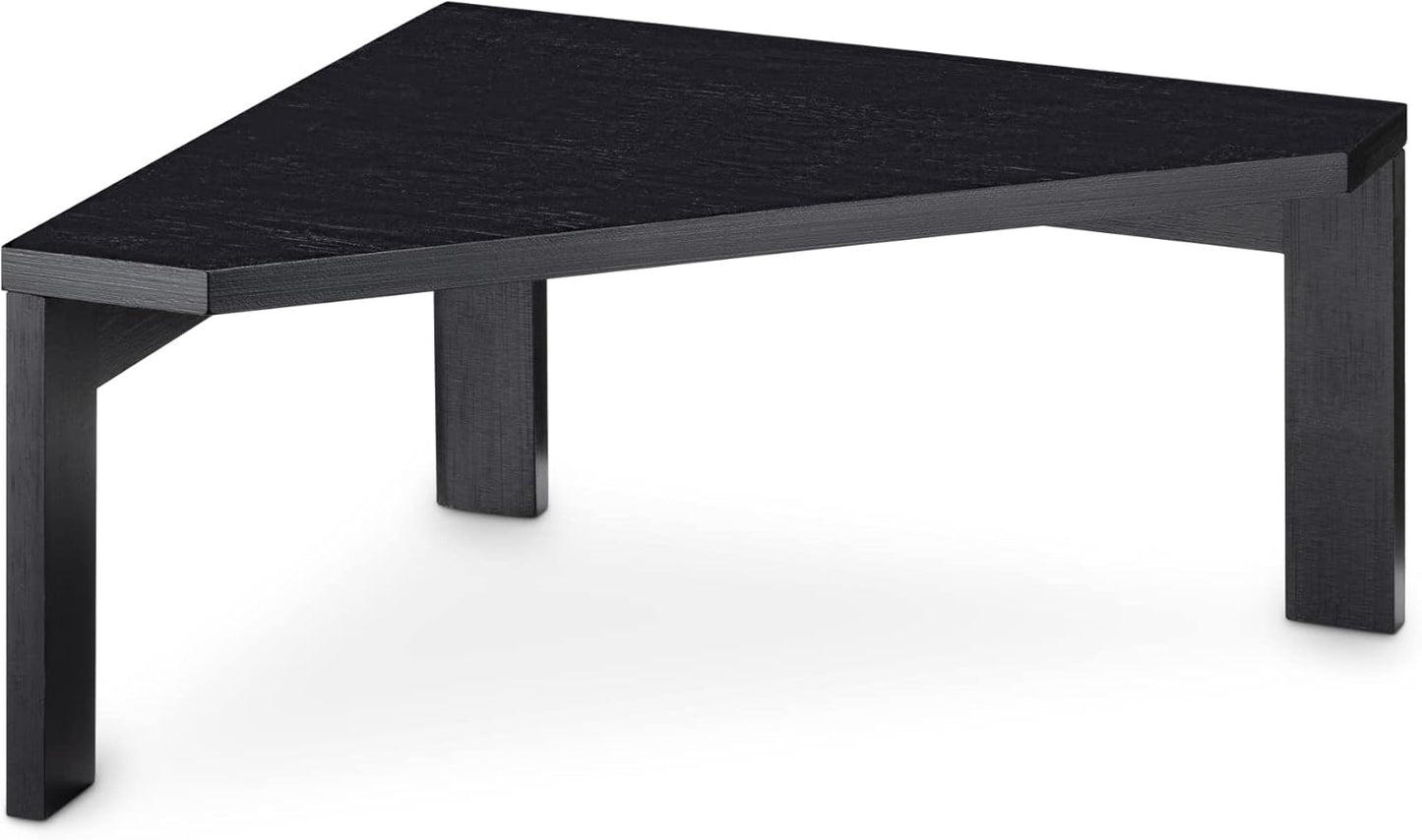 Navaris Bamboo Corner Shelf Unit - Free-Standing Corner Shelf Organizer for Kitchen Cabinet Cupboard Counter-Top Storage 11.8" x 11.8" x 5.9" - Black