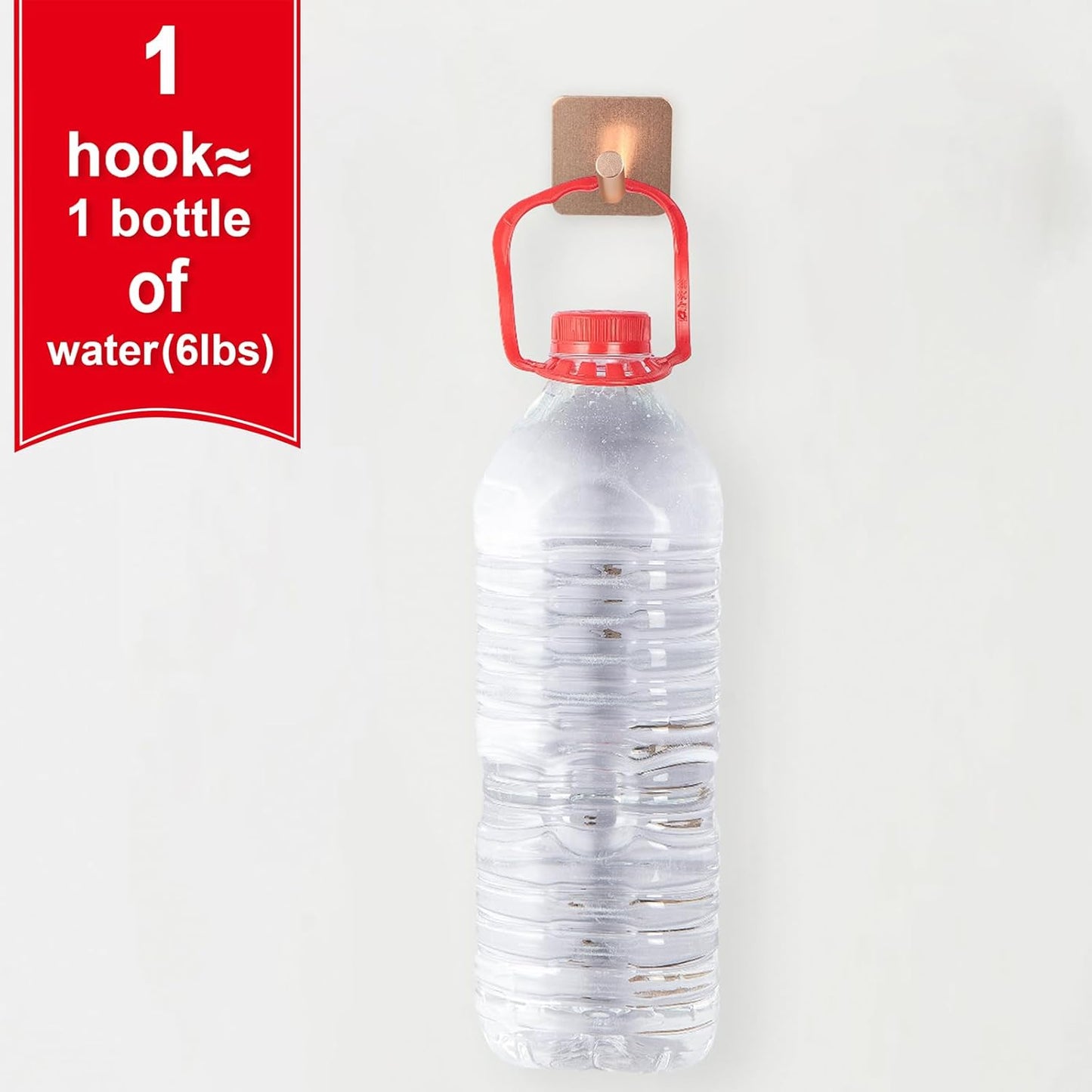 Aluminum Wall Hooks, No Drill Damage-Free Adhesive Hook, Product for Hanging Heavy Duty for Bathroom Kitchen Home (Slanting Square Rose Gold Hook, 4)