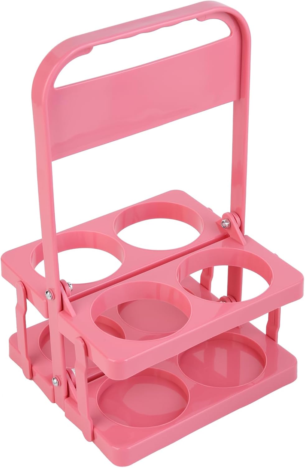 Musbus Reusable Drink Carrier with Handle for Doordash, Grubhub, Portable Cup/Coffee Holder Accessories for Delivery, Foldable Drinks Caddy with Tray, Car Durable Plastic Festive Bottle, Vacation