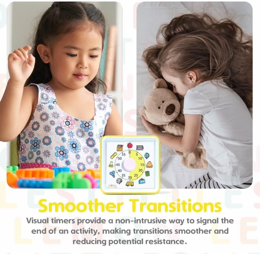 Visual Timer for Kids, Toddler, Autism, ADHD & Preschool Classroom - Animal Silent Countdown Timers - 60 Minute Productivity & Time Management Clock (School)