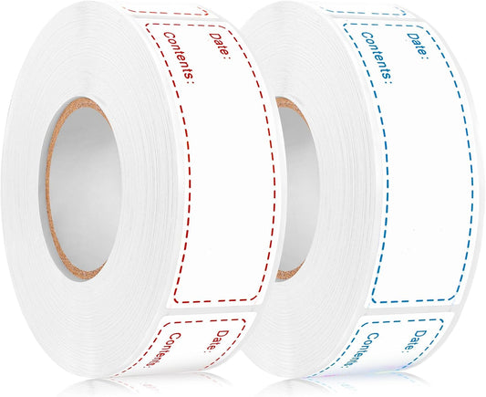 1000Pcs Removable Freezer Labels,1 x 3 Inch Food Labels for Food Containers Food Date Stickers Refrigerator Food Storage Labels Easy Clean No Residue