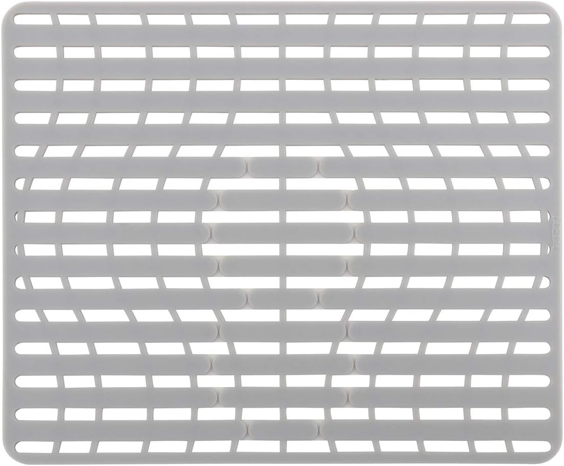 NICE DAY Sink Mat, Sink Protectors for Kitchen Sink By Better Housewares Wok Stand Strong Adsorption And Skid Resistance PVC Free Silicone Sink Mat 16" x 13", Large
