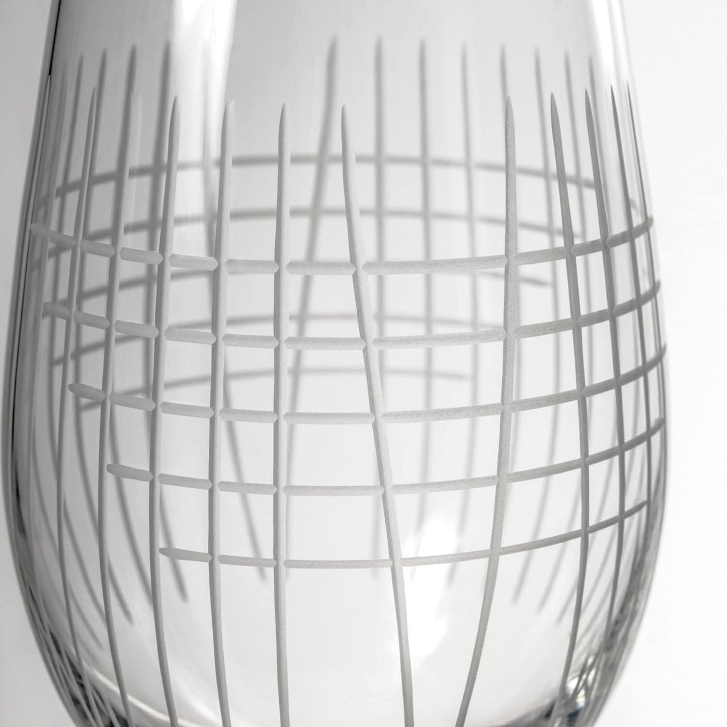 Rolf Glass - Matchstick All Purpose Wine Glass 18 Ounce - Set of 2 - Lead-Free Glass - Engraved Large Wine Glasses - Made in the US