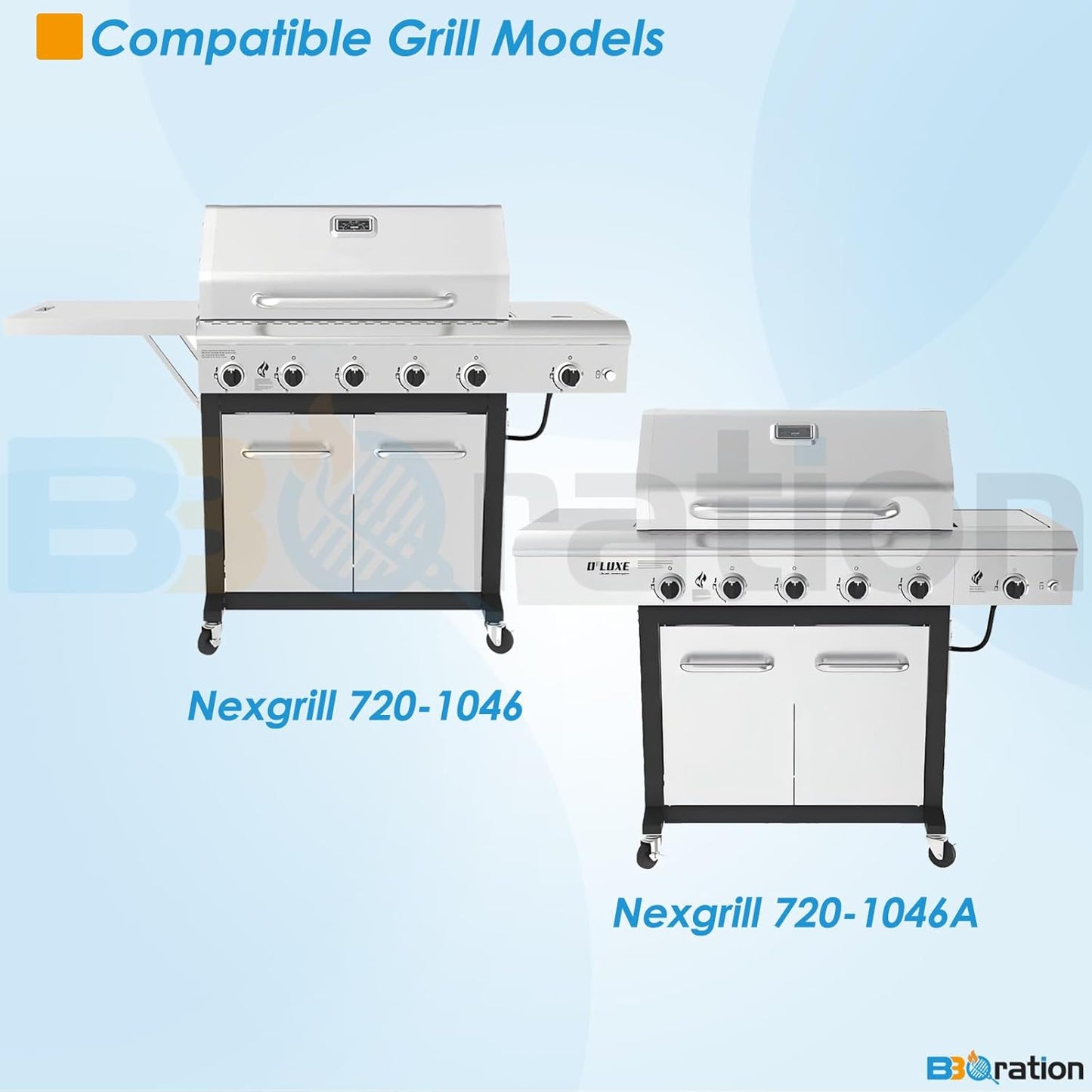Replacement Parts for Nexgrill 5 Burner 720-1046 720-1046A, Grill Grate for Nexgrill 720-1046 Grill Parts 720-1046A Cooking Grate for Nexgrill Replacement Parts 5 Burner