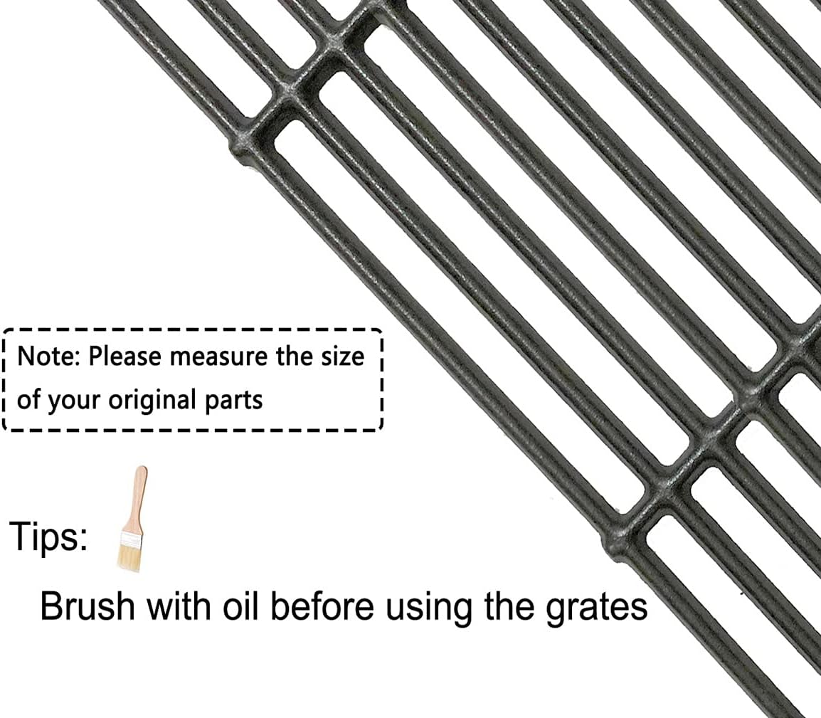 C6522C(3-Pack) 19 1/4" Cast Iron Cooking Grid Grates Replacement for Brinkmann 810-8500-S, 810-8501-S, 810-8502-S, Charmglow 720-0396, 720-0536, 720-0578, 810-8500-S