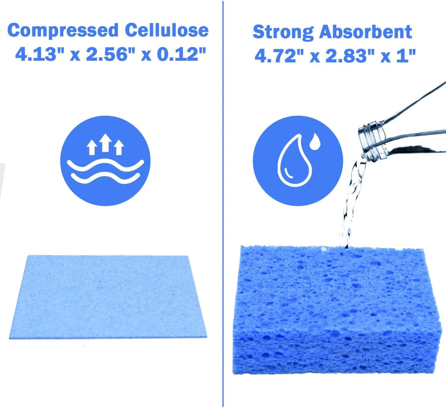 YoleShy 48 Pack Sponges Kitchen Natural Compressed Cellulose Sponges Durable Dish Sponge for Cleaning & DIY for Kids Reusable