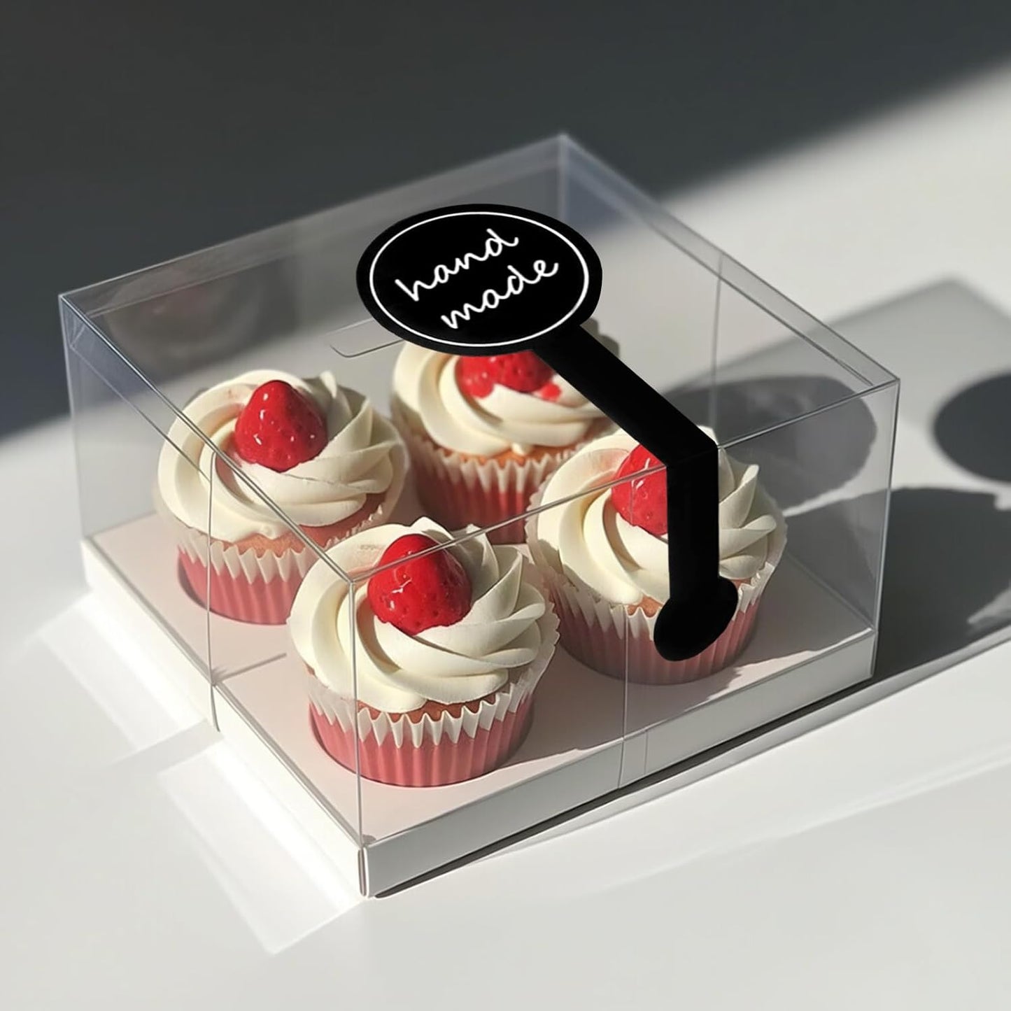 300 Pcs Handmade Stickers for Bakery Packaging – Black Self-Adhesive Food Labels for Homemade Baking, Tamper-Proof Seal Stickers