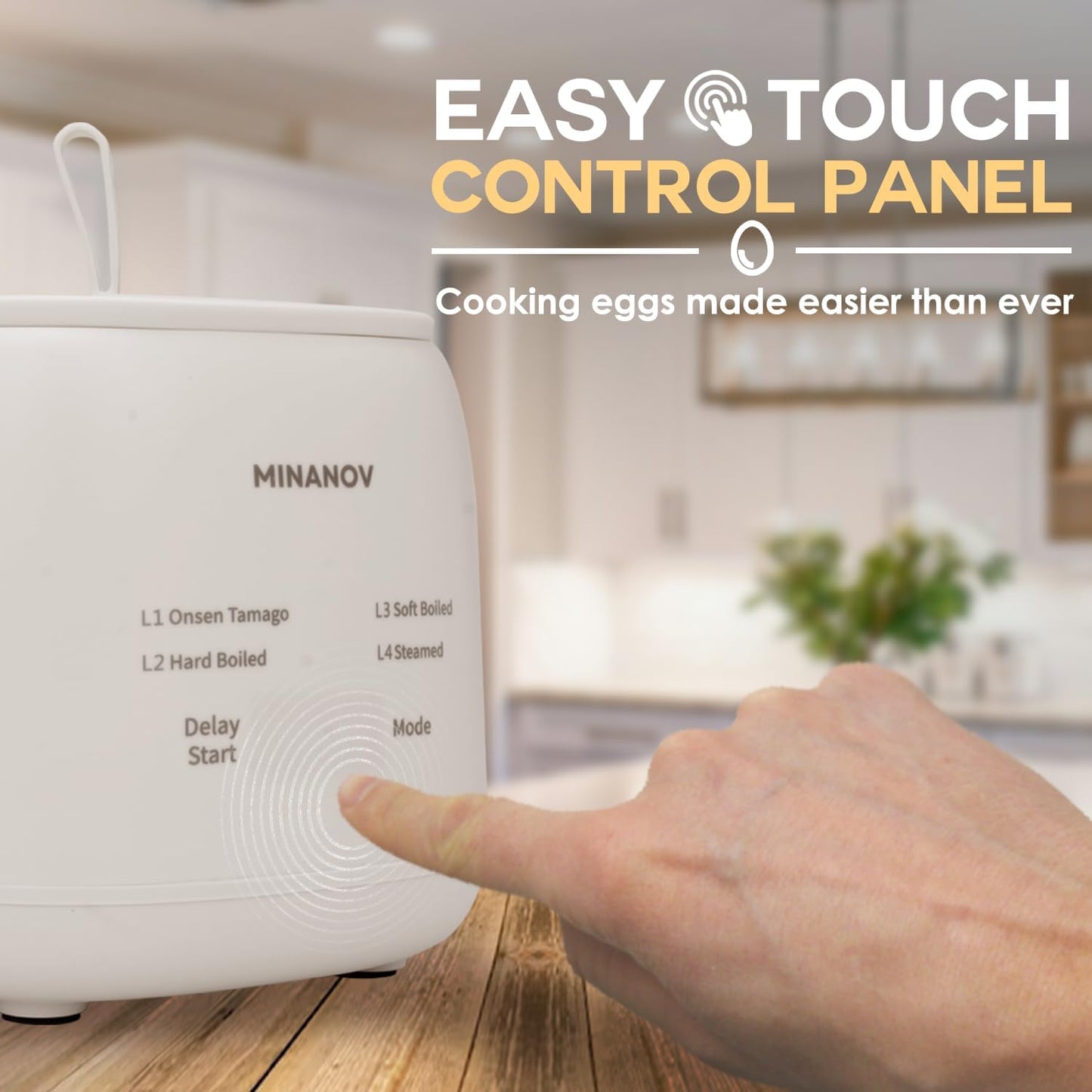 Egg Maker - Electric Egg Cooker with Auto Shut Off and Alarm- Egg Maker Machine for Hard Boiled, Soft Boiled, Steamed Eggs, Onsen Tamago - Smart Egg Cooker for Home,Kitchen, RV,Camping