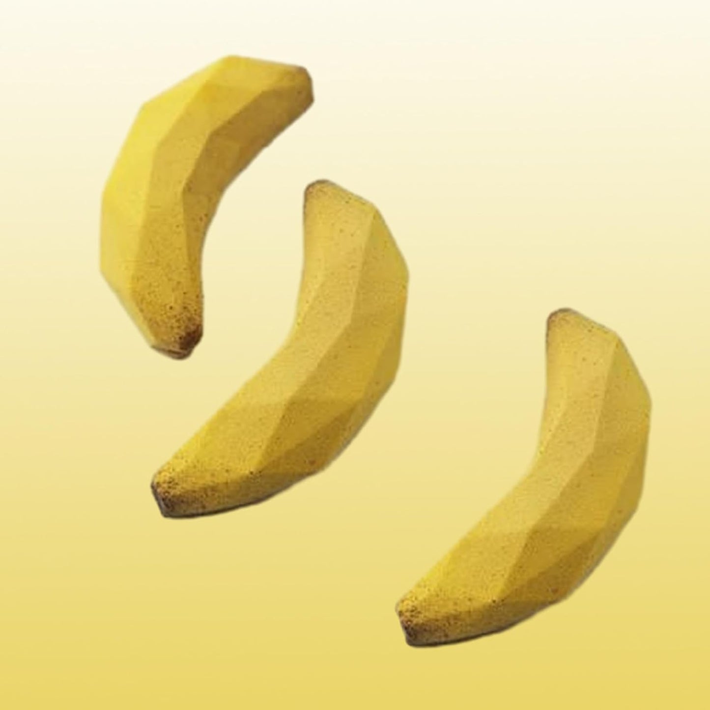 OCPO KITCHEN 3D Banana Shape Silicone Molds for Baking Mousse Cake, 3D Silicone Baking Mold for Candy Pastry Chocolate Truffle Cupcake Jelly Cookie Pudding Cake Decoration Mold, 12-Cavity