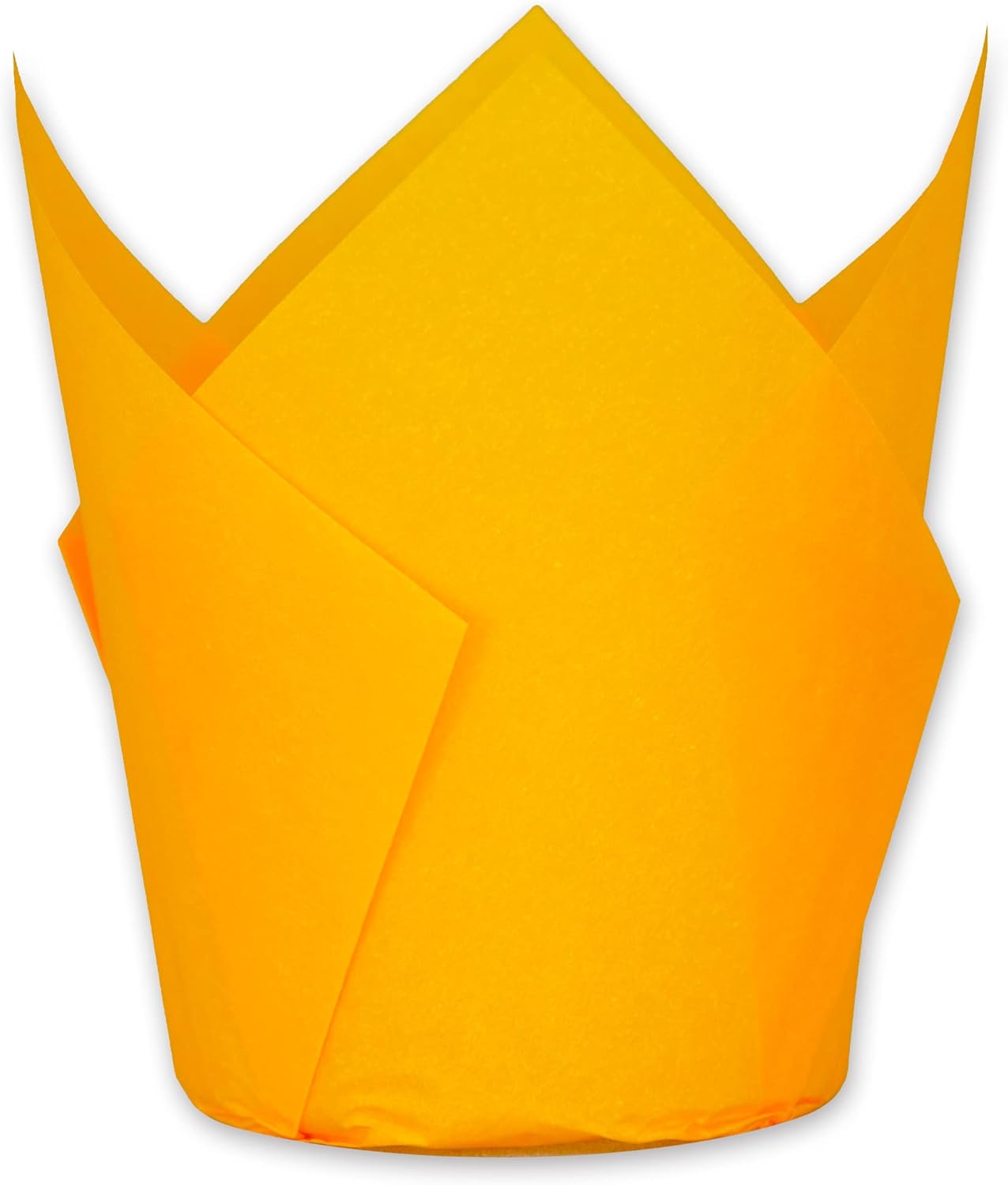 Orange color Large size Tulip Baking Cups 2-1/4"(Base diameter) x 4"(Wall height) Parchment paper baking cupcake Muffin liners, Case of 130 pcs
