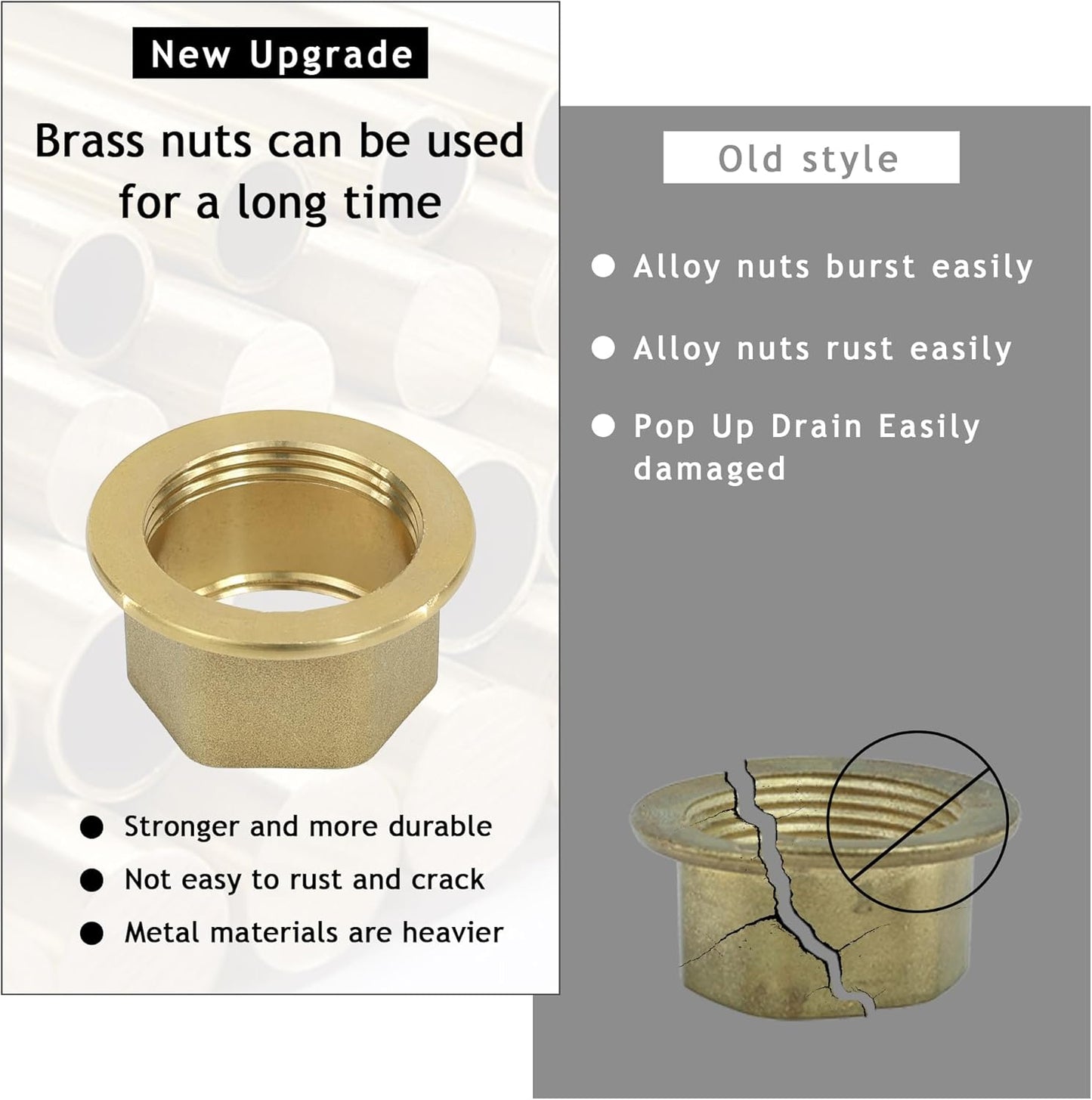 Bathroom Sink Drain,Drain Stopper Gold Stainless Steel Bathroom Sink Without Overflow,Small Cap Pop Up Drain Assembly with Detachable Strainer Basket,Built-in Anti-Clogging