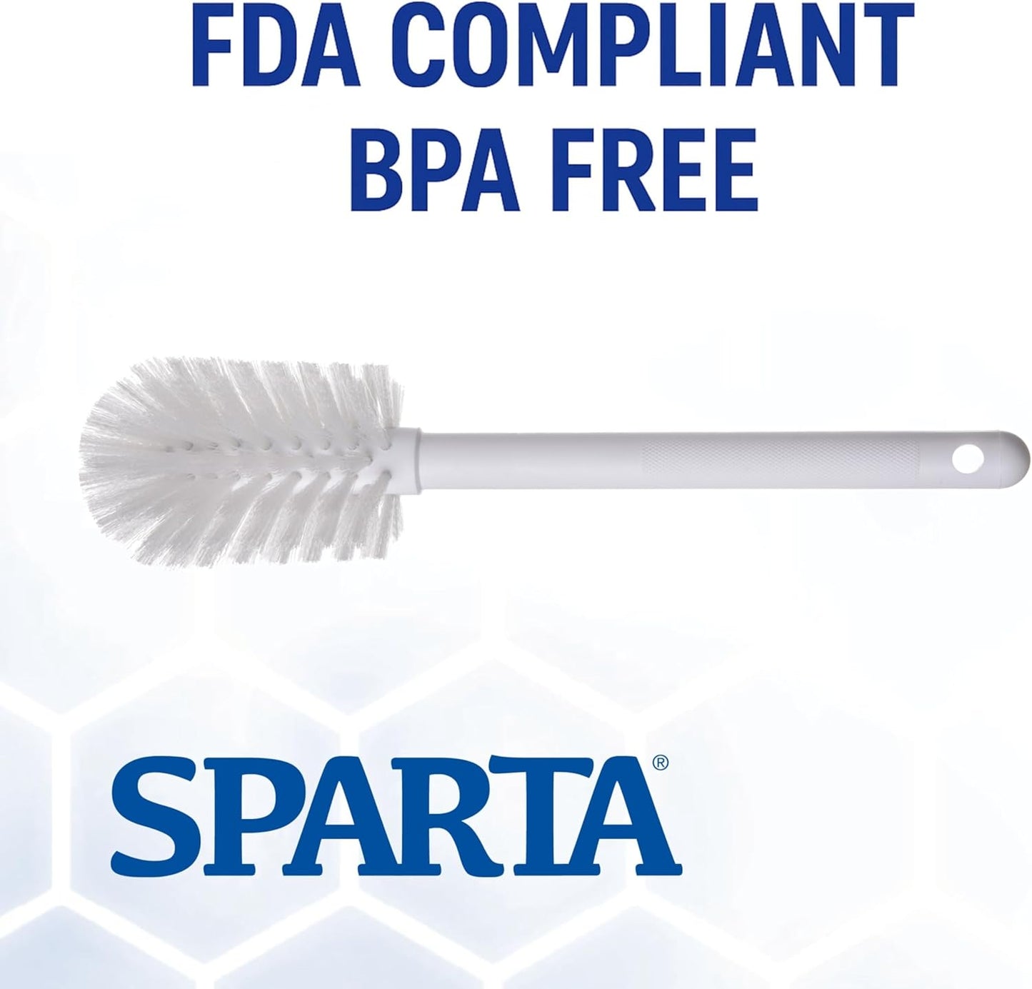 SPARTA 367600TC02 Plastic Household Dish Brush, Dish Brush, Dish Scrub Brush With Lightweight Or Break Resistant? For Cleaning, 11 Inches, White