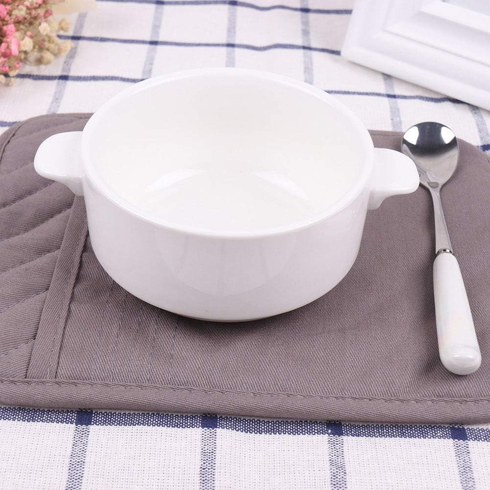 Anyi Cotton Pot Holders, Heat Resistant Grey Kitchen Counter Pads with Pocket Pack of 3