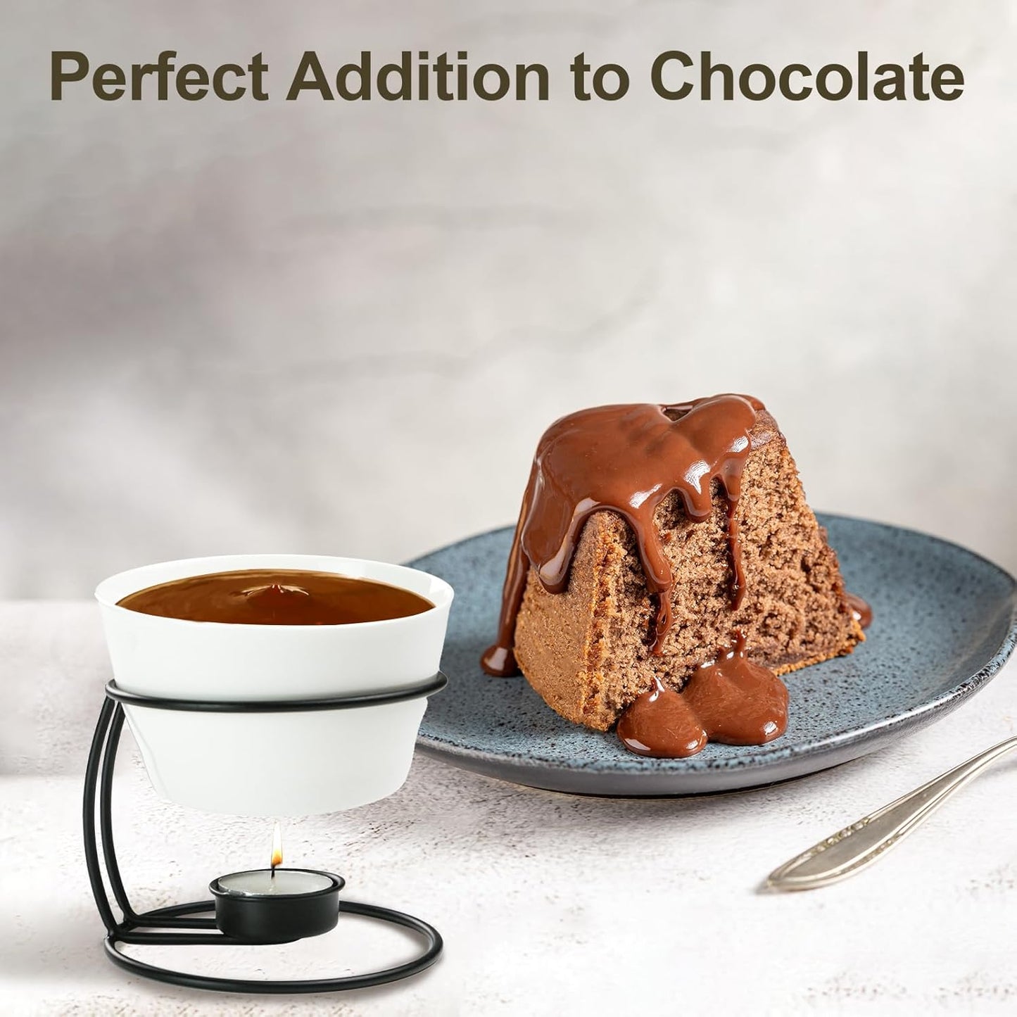 Luvan 4Pcs 12.8oz Butter Warmers for Seafood, Butter Melter with Stands and 20Pcs Tealight Candles,Ceramic Butter Warmer Set for Lobster, Personal Fondue Set Melted Butter Cups for Seafood, Fondue