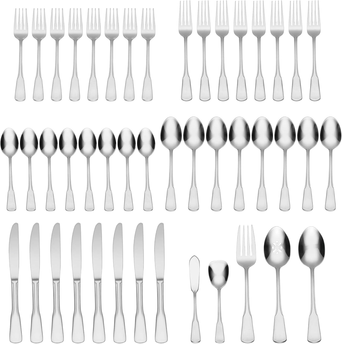 Oneida Colonial Boston 45-Piece Flatware Set, Service for 8