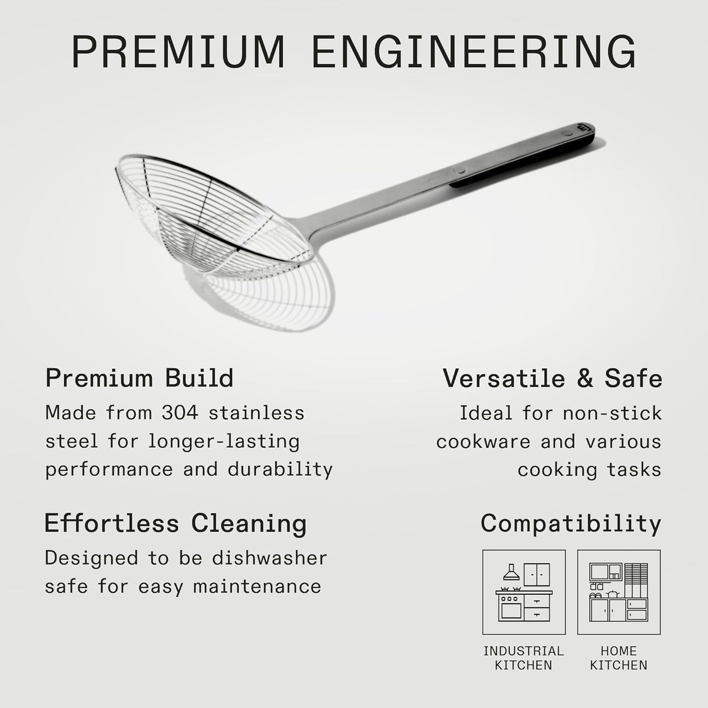 Made In Cookware - Stainless Steel - Spider Strainer Skimmer Ladle for Cooking Frying - Harbour Blue - Kitchen Essentials - Dishwasher Safe - Crafted in China