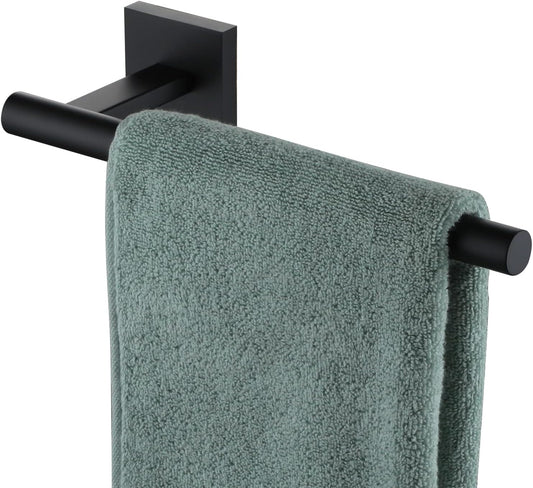 KOKOSIRI Towel Bar Matte Black Bathroom Hardware Hand Towel Rails, Suitable for Wall Mounted Towel Holder Screw in, Stainless Steel B3008BK