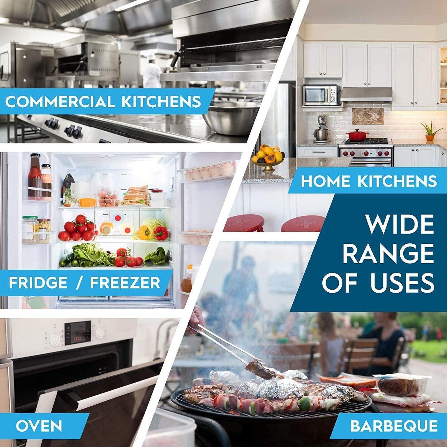 Rhino Aluminum Foil Heavy Duty 18 x 525 sf - (Pack of 4) Foil Aluminum Roll, 25 Microns Thick - Commercial Grade & Extra Thick, Strong Enough for Food Service Industry