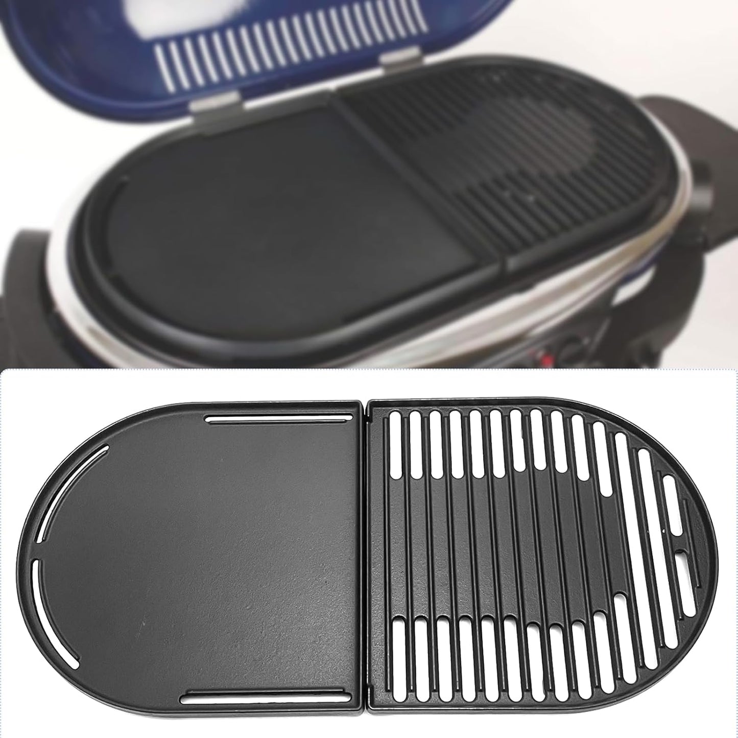 Cast Iron Cooking Griddle and Grates Replacement Parts for Coleman Roadtrip 285 LX LXE LXX Swaptop Grills 13" x 12.5"