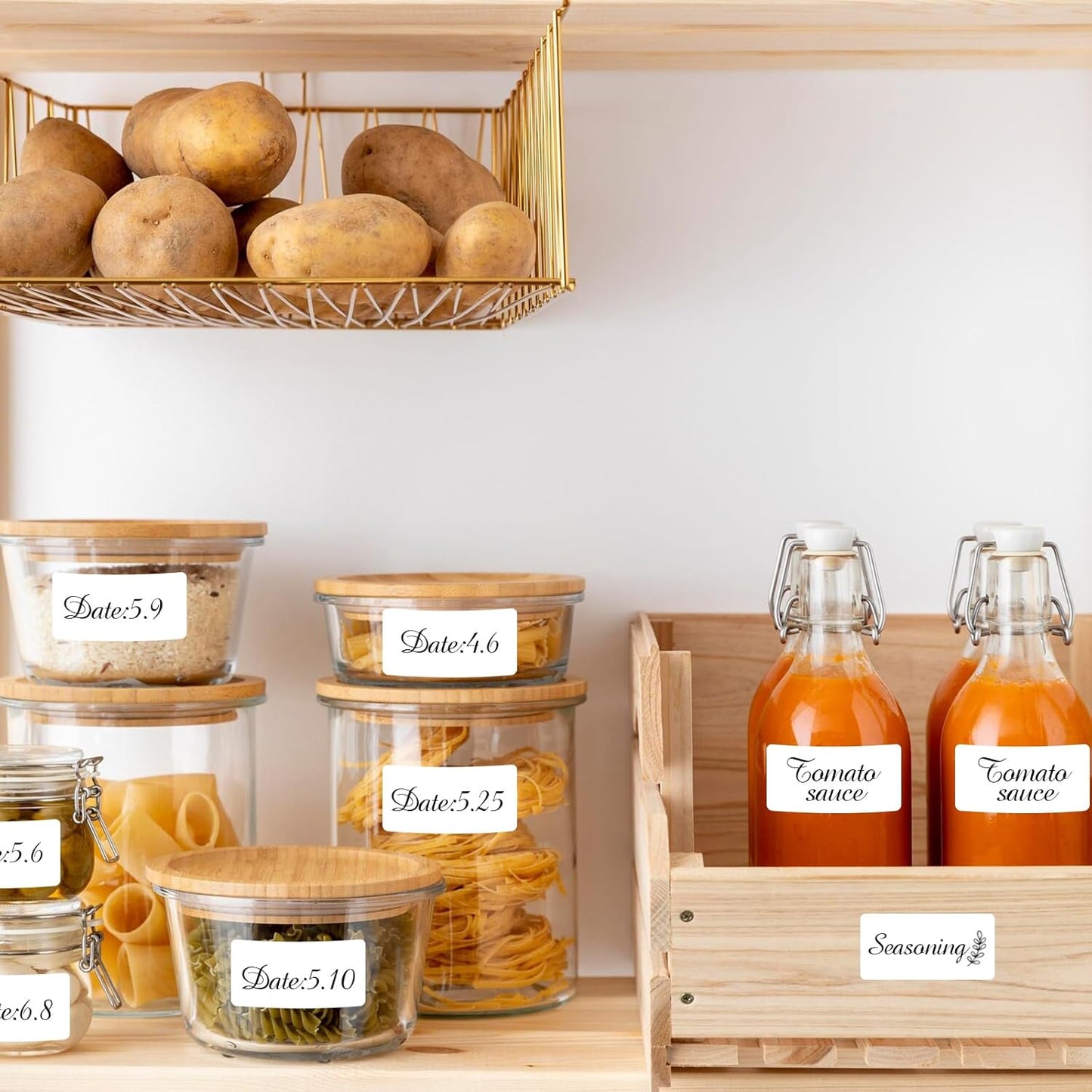 1200 Blank Removable Freezer Labels Water Oil Resistant with Perforation Line for Food Containers Jars Pantry Organization (Ink Quick-Dry，1” x 2”)