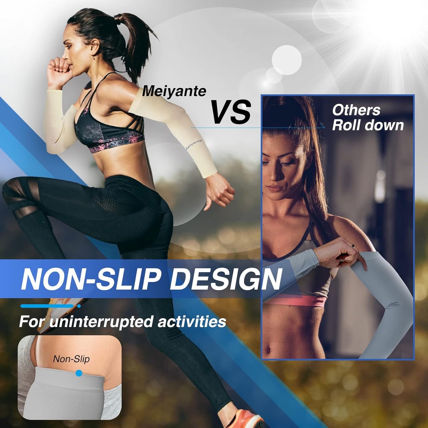 Arm Sleeves for Men Women Work 1 Pair UV Sun Protection UPF Long Sleeves Tattoo Cover Up Sleeves to Cover Arm Sleeves Cooling